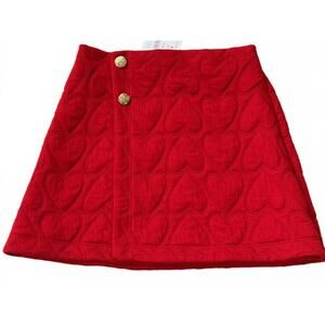 NWT! Crewcuts by J.Crew Girls' Heart-Quilted Wrap Skirt Girls Size Small